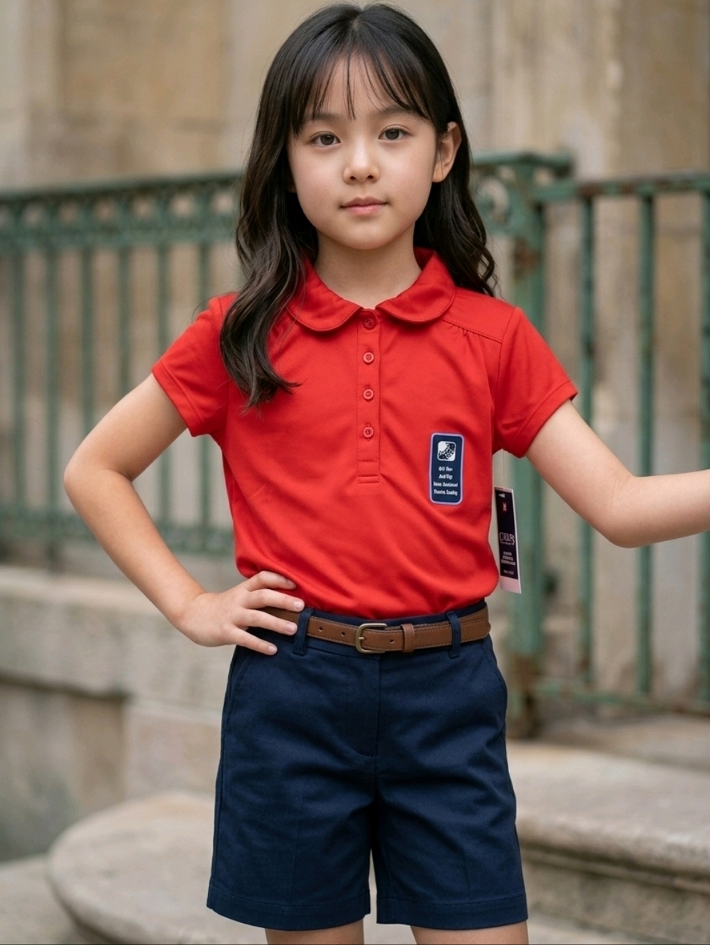 NWT Chaps Red Kids School Approved Performance Polo Shirt ~4